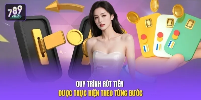Quy trình rút tiền được thực hiện theo từng bước